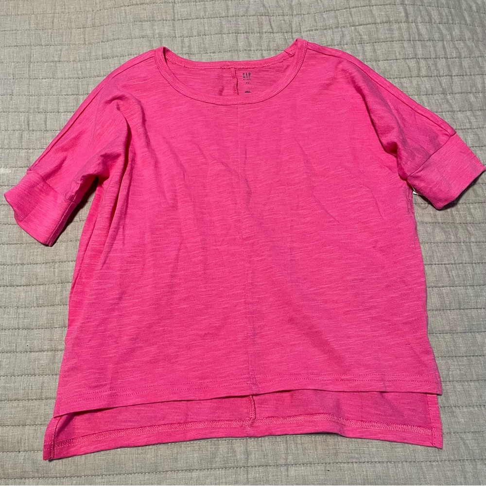 NWT Gap Pink Tunic Style Short Sleeve Tee XS